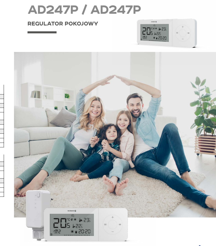 De Dietrich Sterownik przewodowy AD247P do kotłów – model 100012645P - obrazek 2
