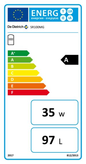 De Dietrich SR 100MG – etykieta energetyczna ErP klasa A, 35 W, 97 l