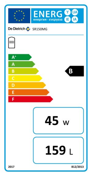 De Dietrich SR 150MG – etykieta energetyczna ErP klasa B, 45 W, 159 l